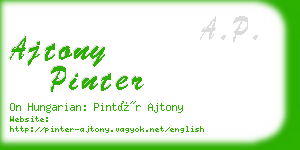 ajtony pinter business card